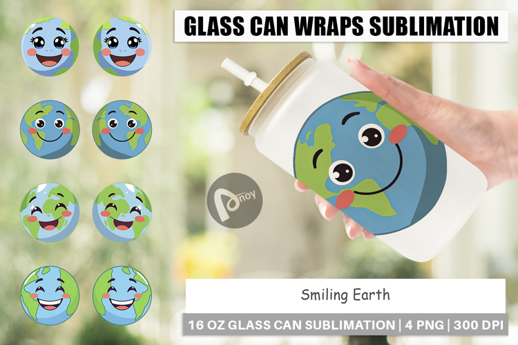 Glass Can Smiling Earth