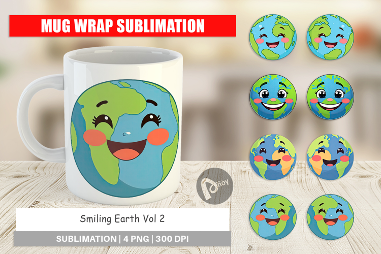Mug Wrap Smiling Earth