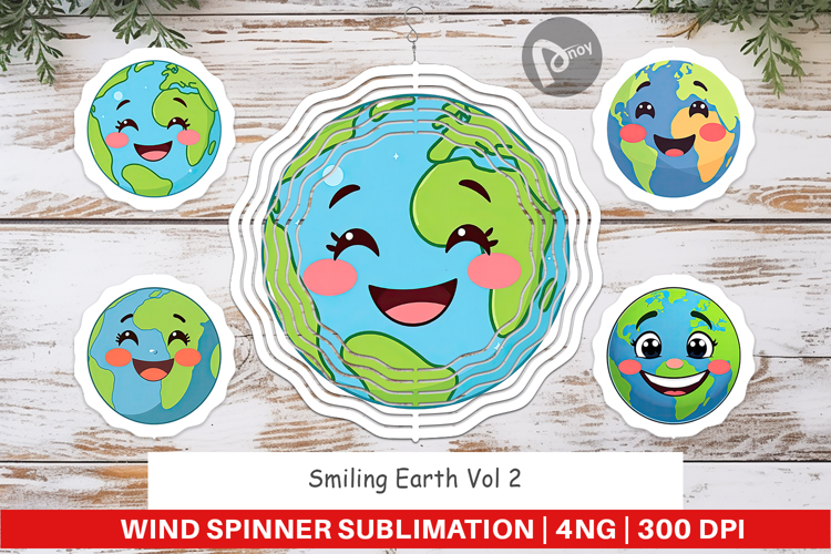 Wind Spinner Smiling Earth