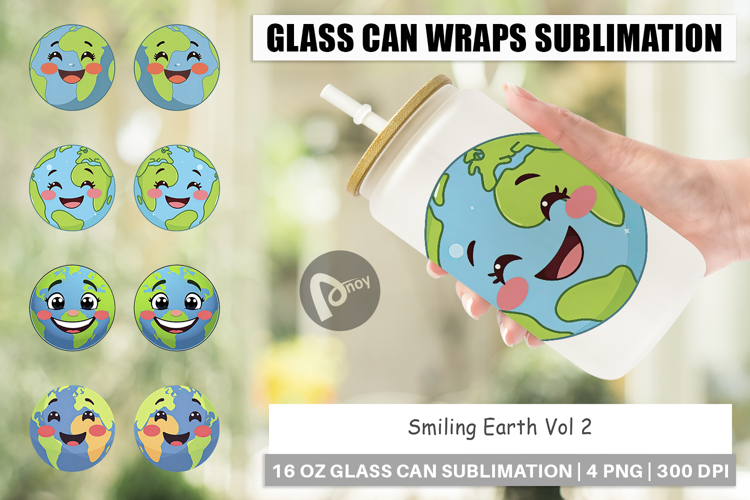 Glass Can Smiling Earth