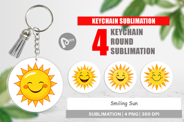 Keychain Smiling Sun