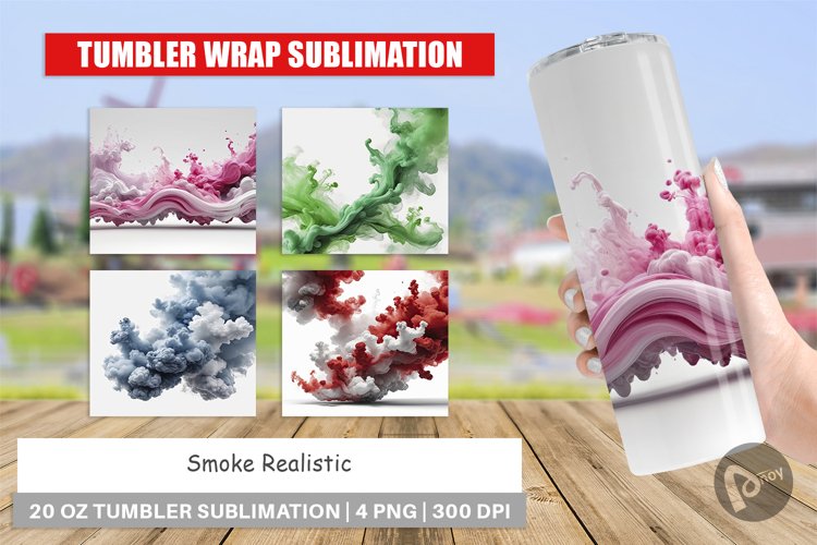 Tumbler Wrap Smoke Realistic