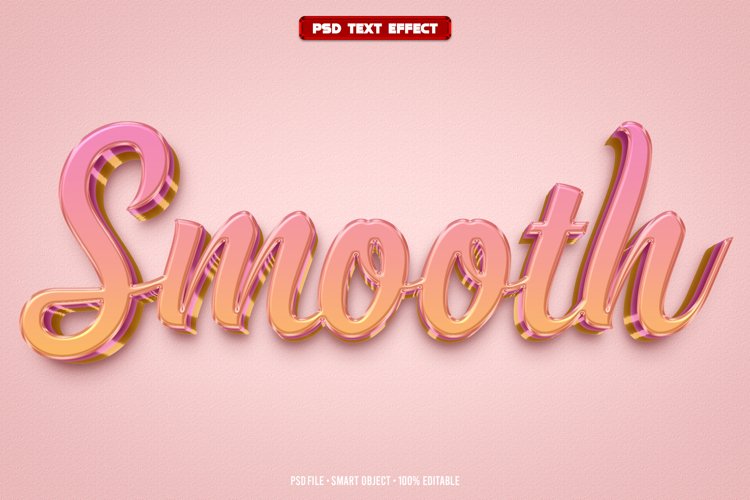 Smooth 3D editable text effect