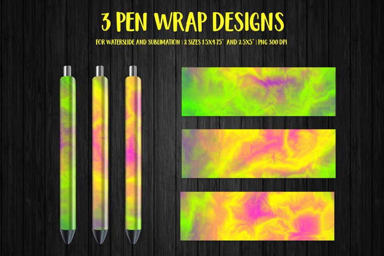 Bright Abstract Pen Wrap Sublimation or Waterslide example image 1