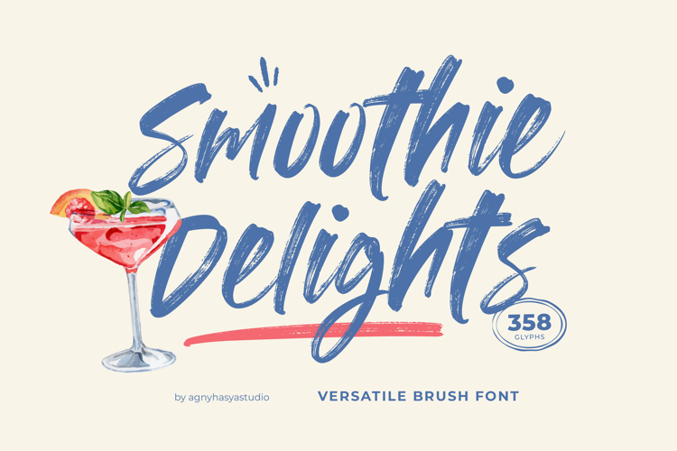 Smoothie Delights - A Versatile Brush Font