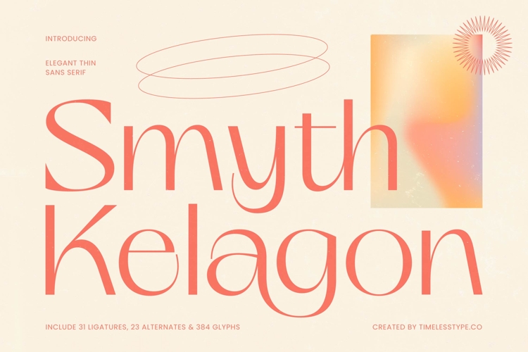Smyth Kelagon - Elegant Thin Sans Serif