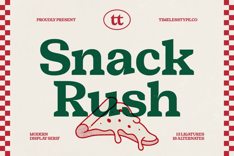 Snack Rush - Modern Display Serif