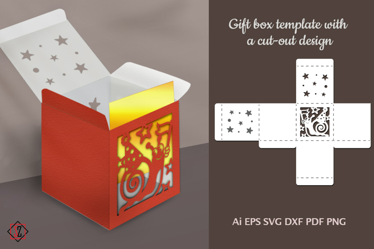 Snail Gift Box Template | Paper Cutting Template