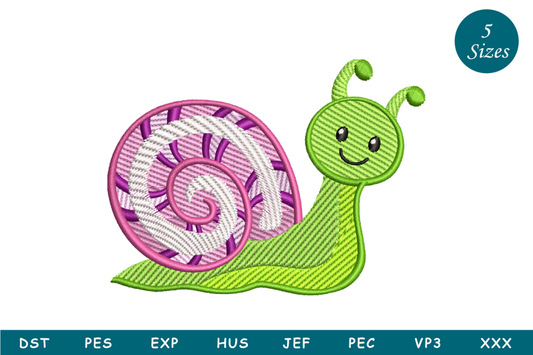 Snail Embroidery Design