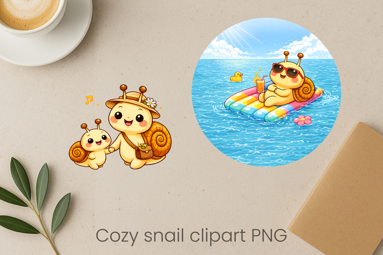 Cozy snail sublimation | Cute funny snail clipart PNG