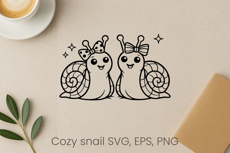 Cozy funny snail SVG design | Funny animal character SVG