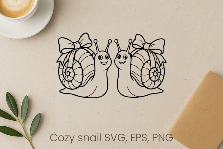 Cozy funny snail SVG design | Funny animal character SVG