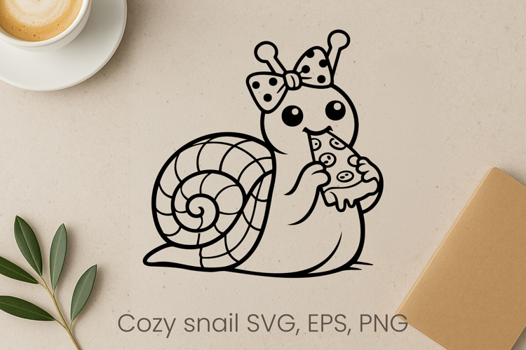Cozy funny snail SVG design | Funny animal character SVG