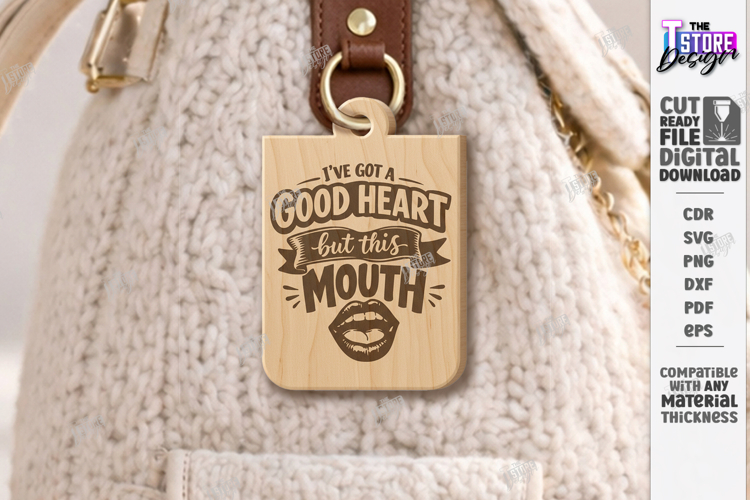 Snarky Bag Tag Laser Cut | Sassy Keychain Laser Files SVG