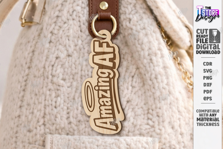 Snarky Bag Tag Laser Cut | Sassy Keychain Laser Files SVG