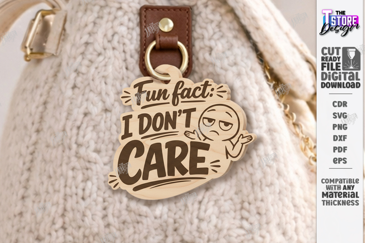 Snarky Bag Tag Laser Cut | Sassy Keychain Laser Files SVG