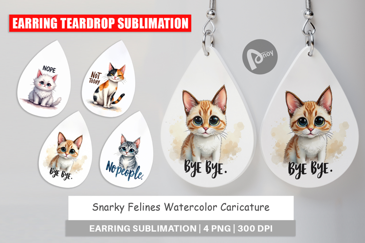Snarky Felines Earring