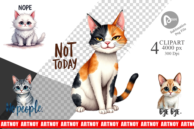 Snarky Felines Clipart