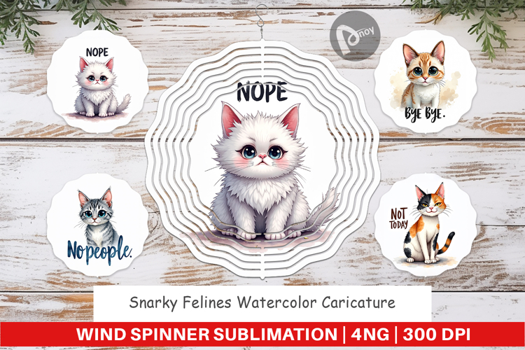 Snarky Felines Wind Spinner