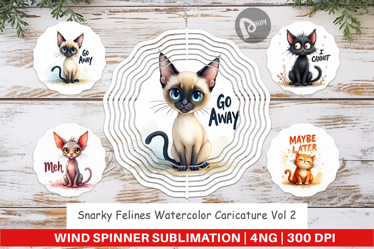 Snarky Felines Wind Spinner