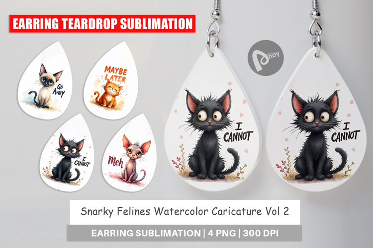 Snarky Felines Earring