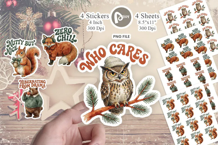 Snarky Woodland Fauna Sticker