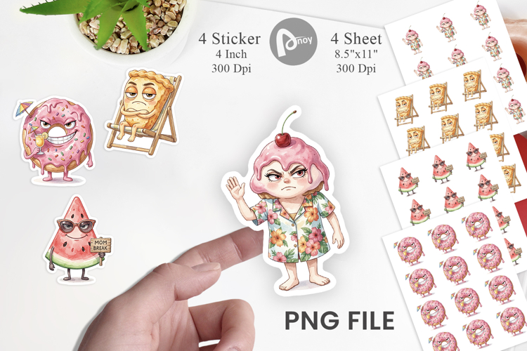 Snarky Summer Treat Moods Sticker