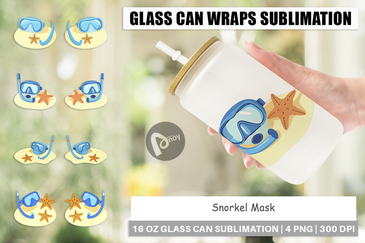 Glass Can Snorkel Mask