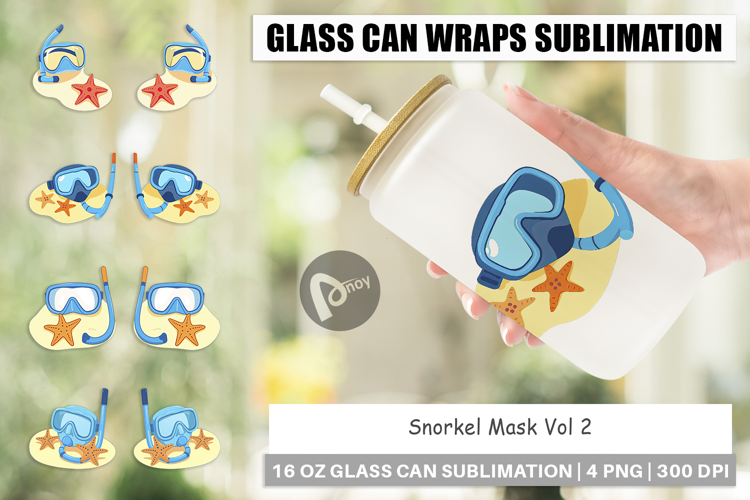 Glass Can Snorkel Mask