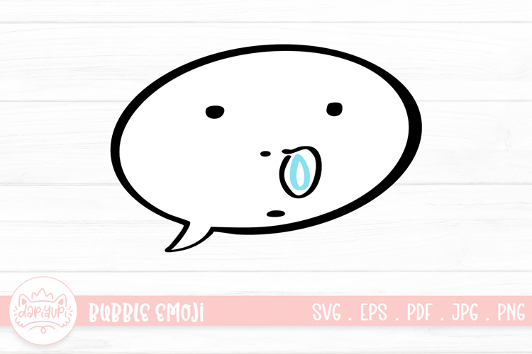 Snotty Bubble Emoji Character Illustration