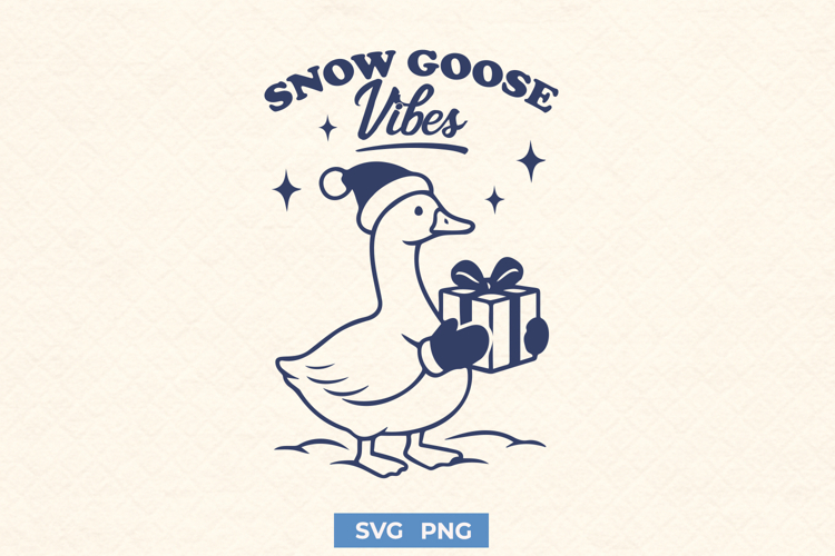 Snow Goose Vibes SVG | Cute Christmas Goose Funny PNG Design