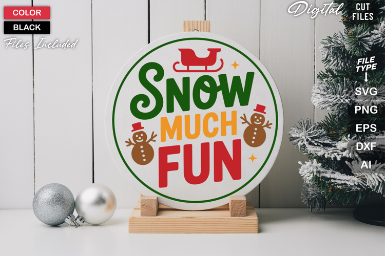 Round Christmas Svg Image 6