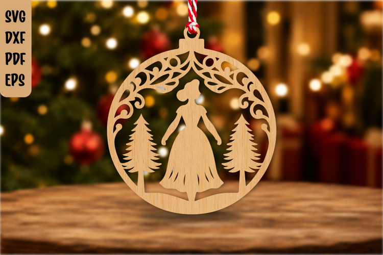 Snow White Christmas Ornament SVG