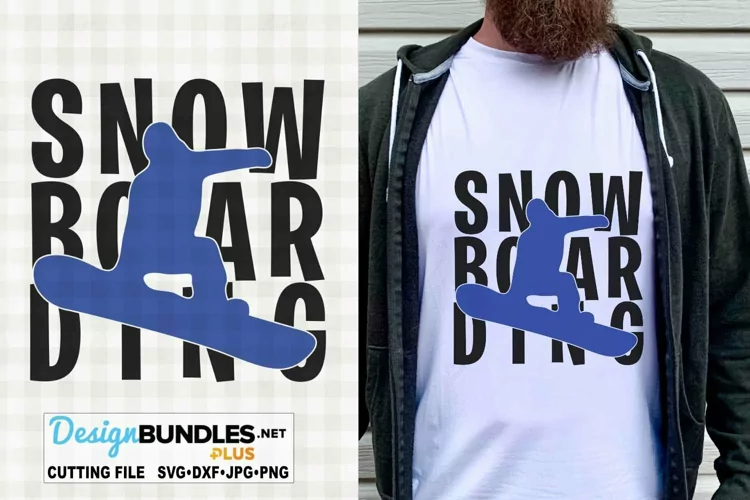 SNOW-BOAR-DING SVG | Snowboarding SVG | Snowboard SVG