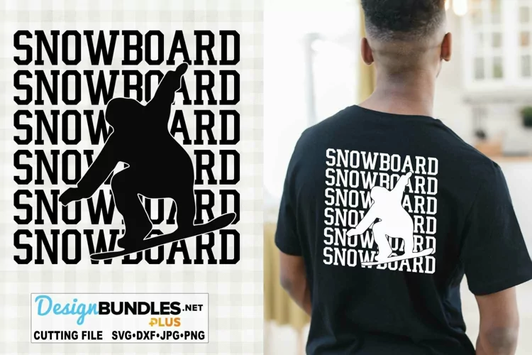 Snowboard Repeat SVG | Snowboarding SVG | Snowboard SVG