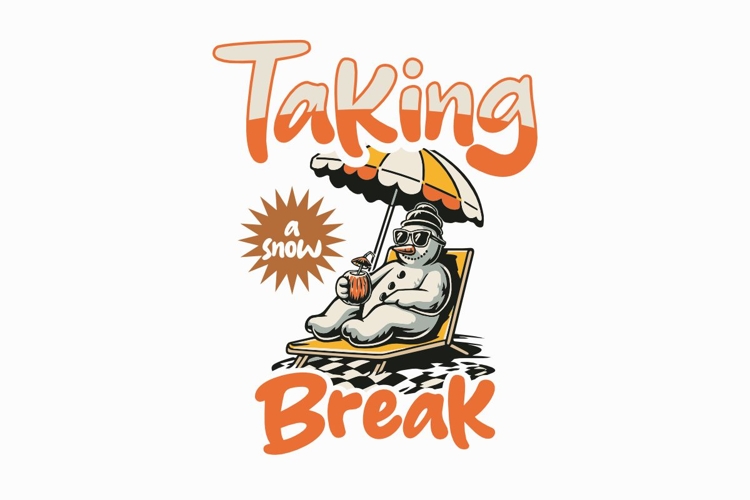 Taking a Snow Break Christmas Funny T-shirt