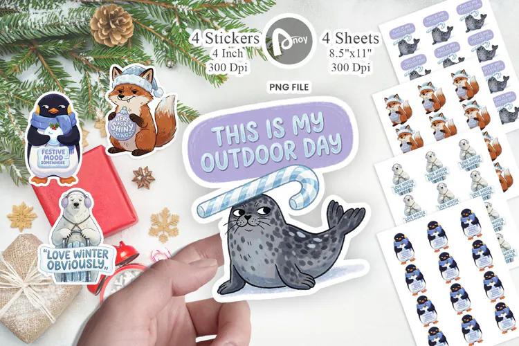 Snowday Sass Frosty Sarcastic Pets Sticker