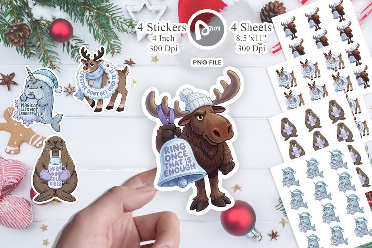 Snowday Sass Frosty Sarcastic Pets Sticker example image 1