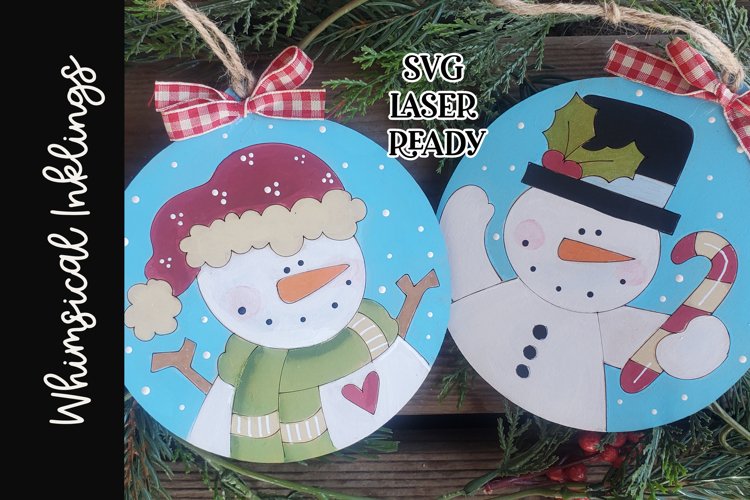 Snow Daze Ornament SVG Set For Laser Cutting