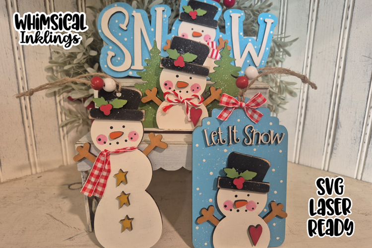 Snow Daze Snowman SVG| Snowman Tiered Tray