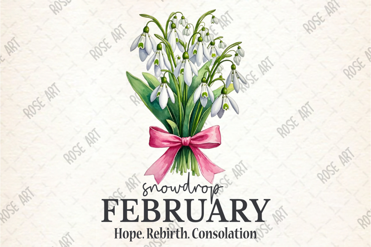 Snowdrop February Hope Rebirth Consolation PNG