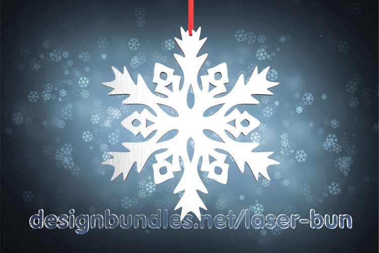 Christmas snowflake ornament. Laser SVG cutting files