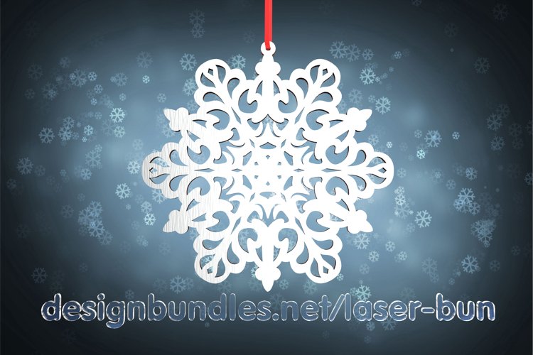 Christmas snowflake ornament. Laser SVG cutting files
