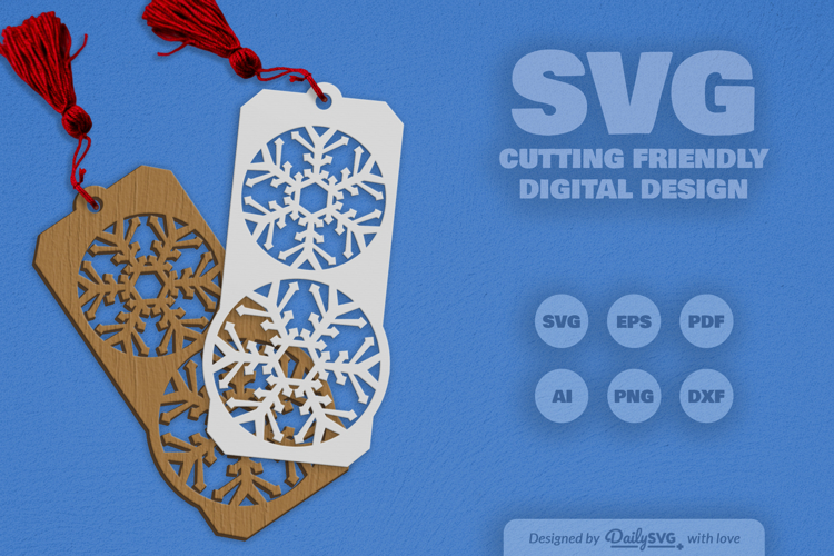 Snowflake Bookmark SVG