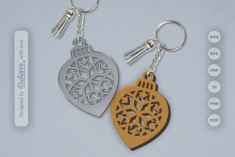 Snowflake Christmas Bauble Laser Cut
