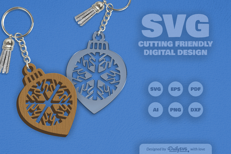 Snowflake Christmas Bauble Laser Cut