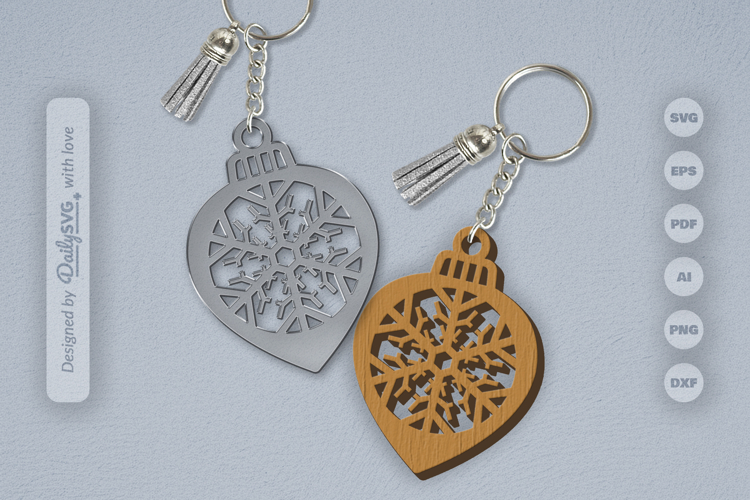 Snowflake Christmas Bauble Laser Cut