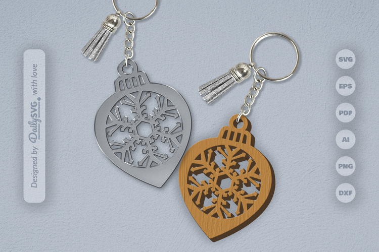 Snowflake Christmas Bauble Laser Cut