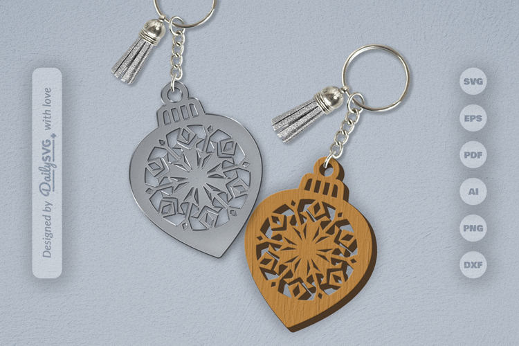 Snowflake Christmas Bauble Laser Cut