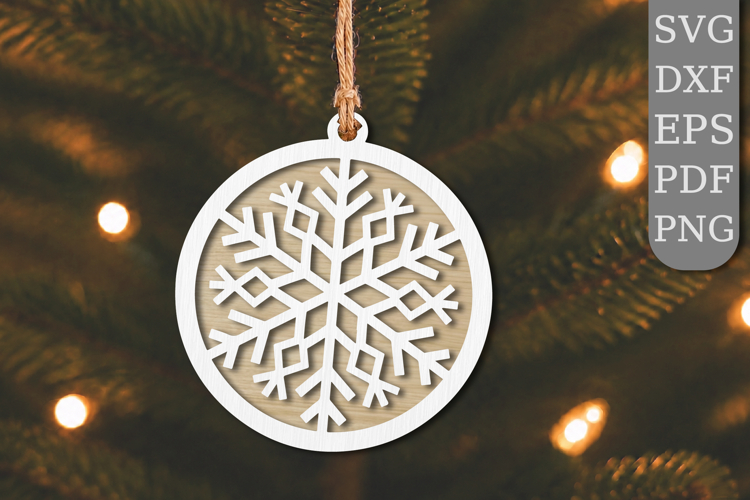 Snowflake Christmas Laser Cut SVG
